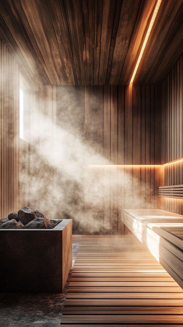 Luxury sauna wellness facility