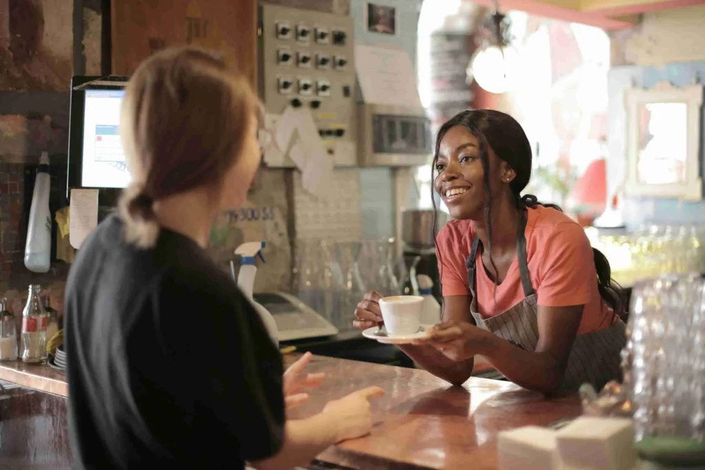 two womens in a coffee shop